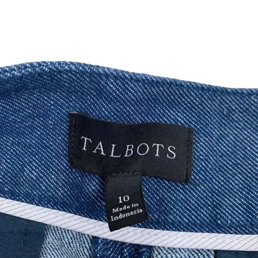 Talbots Linen/Cotton Blend Wide Leg Pants Women's Size 10